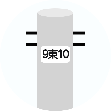 電柱番号の札